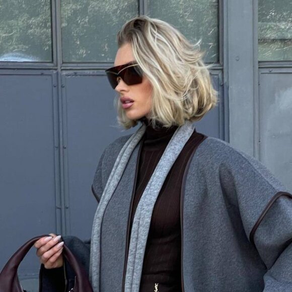 Saint Laurent SL614MASK 001 Sunglasses Black Shield Frame, Black Lenses - Picture 3 of 11